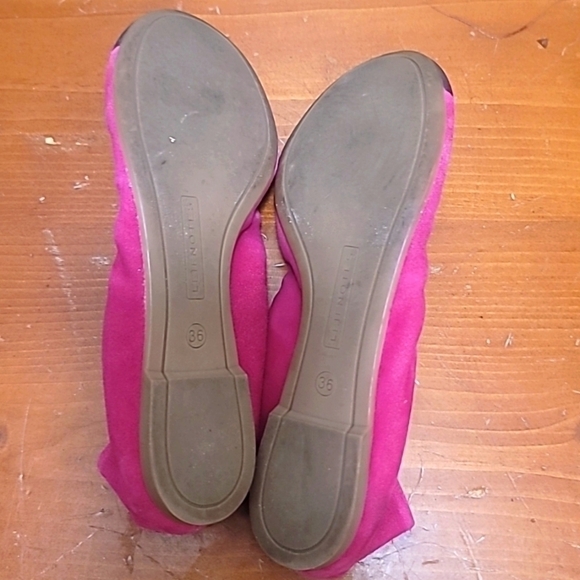 LEIFNOTES ANTHROPOLOGIE TAIKA DIP DYE SUEDE PINK SUEDE BALLET FLATS SHOES 36 - Picture 7 of 10